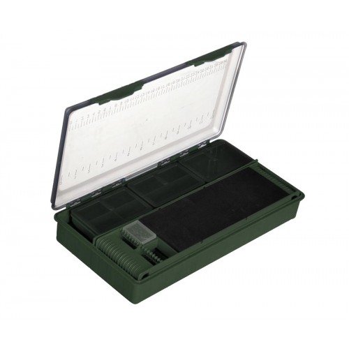 FLAGMAN Коробка фидерная 2 поводочницы+коробочки для акссес.340x180x60мм