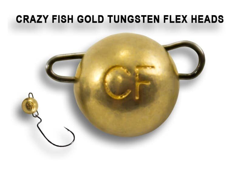 Вольфрамовая чебурашка Crazy Fish 4г цвет золото (3 шт)