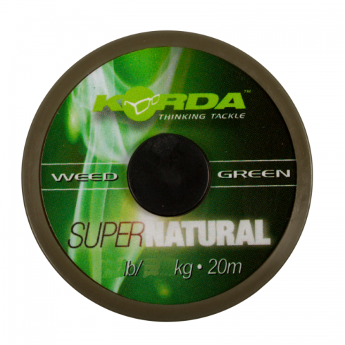 KORDA Поводковый материал Super Natural Weedy Green 25lb 20м