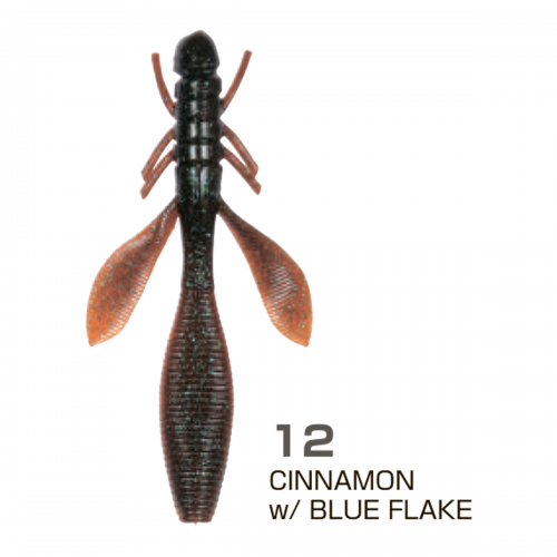 OWNER Мягкая приманка Yuki Bug YB-110 4,3" #12 Cinnamon w/Blue Flake 11см 7шт