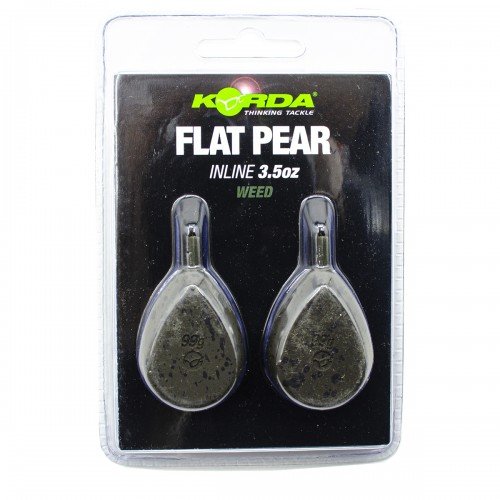 KORDA Грузило Flat Pear Inline Blister 3,5oz 98г