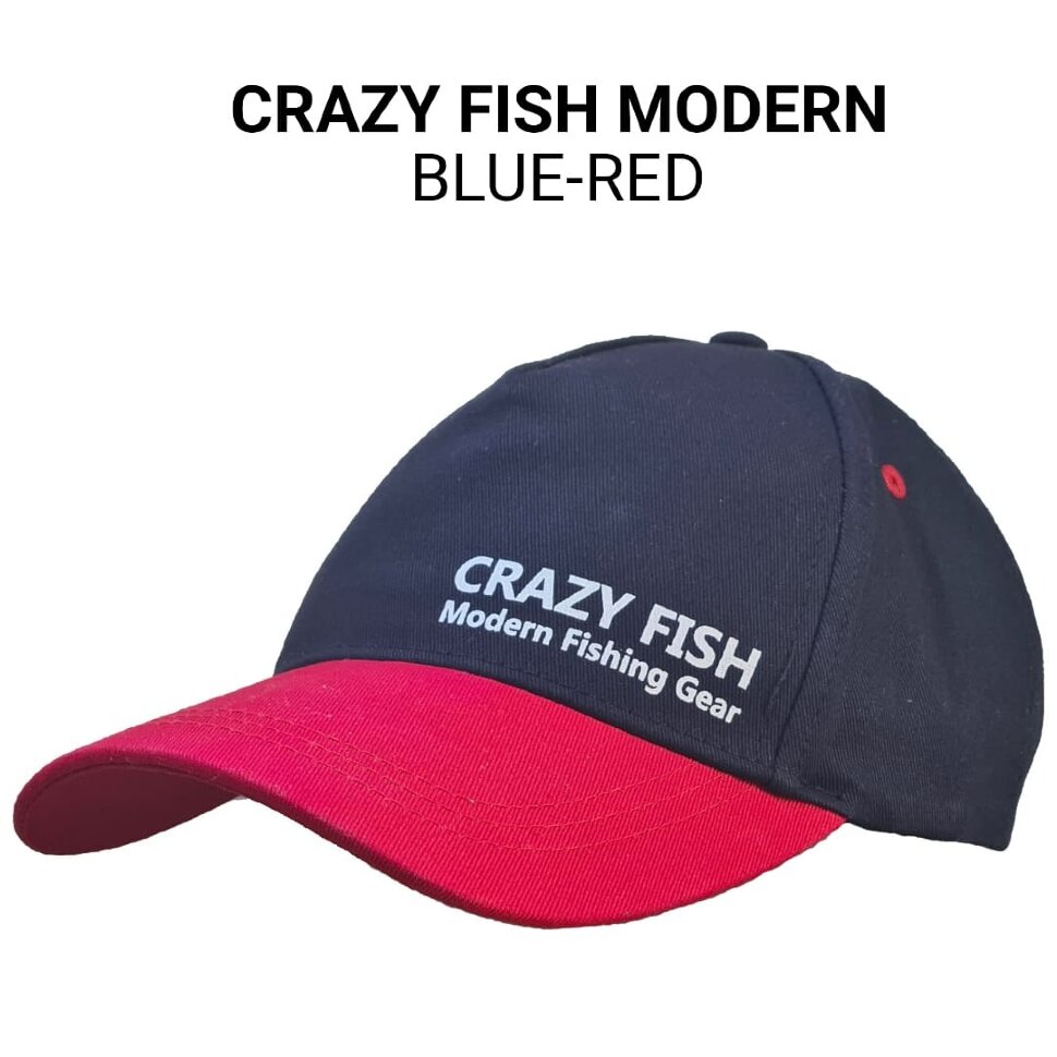 Кепка  Crazy Fish  Modern blue-red