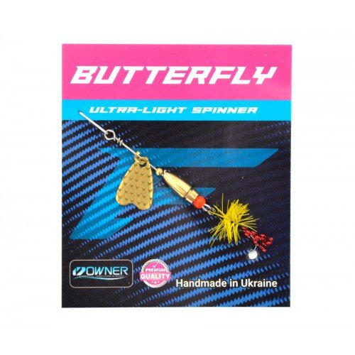 FLAGMAN Блесна Butterfly 1,1г лепесток золото желтая муха