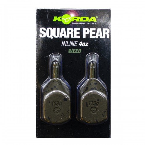KORDA Грузило Square Pear Inline Blister 4,0oz 112г