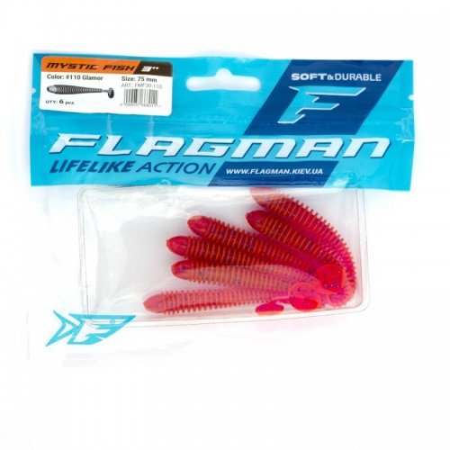 FLAGMAN Виброхвост Mystic Fish 3" #110 Glamour 7,5см 6шт