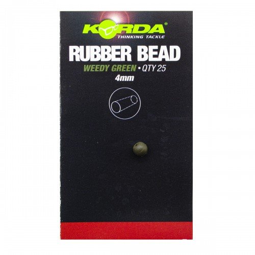 KORDA Бусина резиновая Rubber Bead Green 4мм