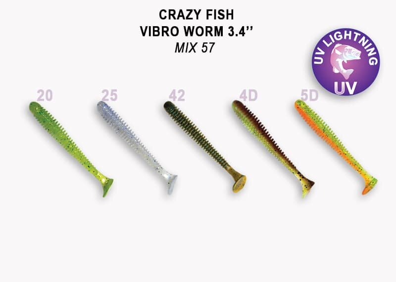 Vibro worm 3.4" 12-85-M57-6