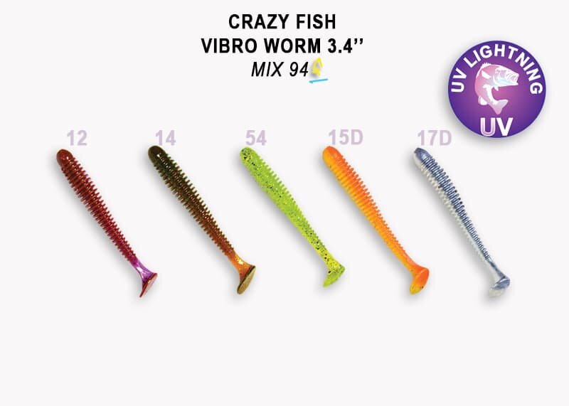 Vibro worm 3.4" 12-85-M94-6-F