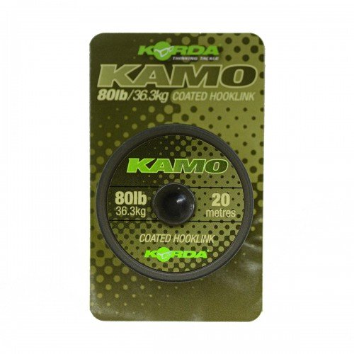 KORDA Поводковый материал Kamo Coated Hooklink 80lb 20м