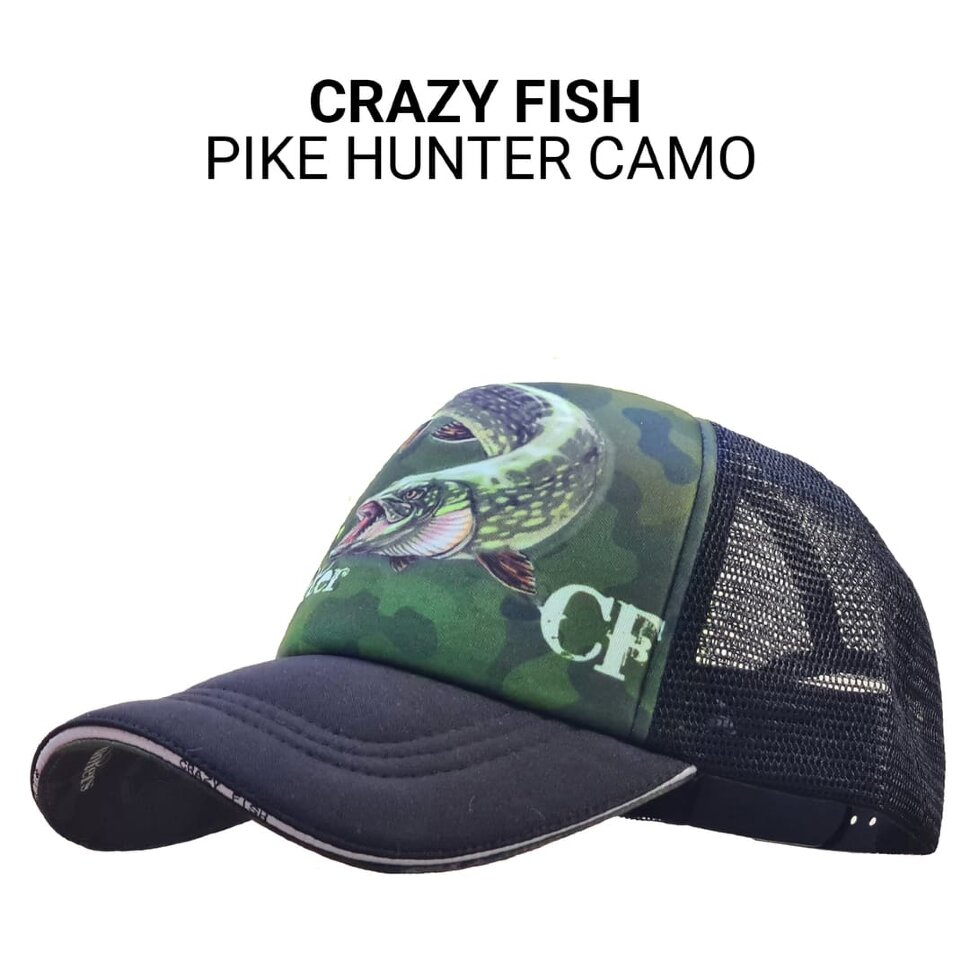 Кепка тракер Crazy Fish Pike Hunter Camo M