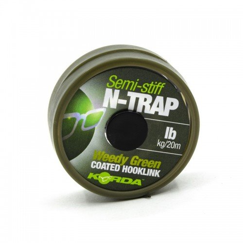 KORDA Поводковый материал N-Trap Semi-stiff 15lb Weedy Green